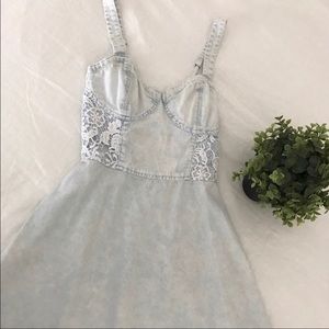 Abercrombie & Fitch bustier jean or denim dress